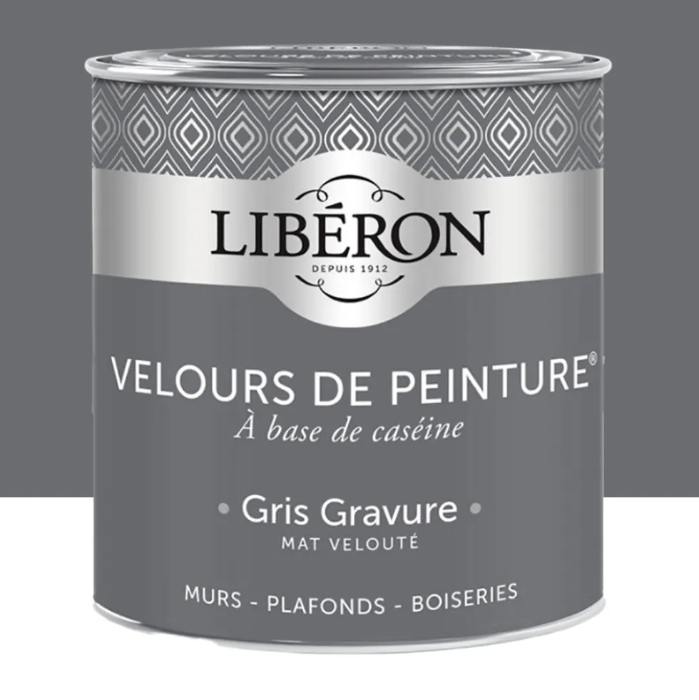 Peinture LIBÉRON Velours de Peinture Gris Gravure