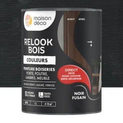 Peinture Maison Déco Relook Bois Couleurs Noir fusain