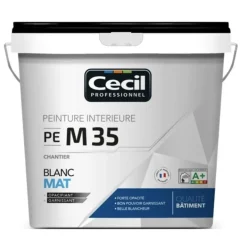 Peinture mate CÉCIL PE M35 Blanc 15L