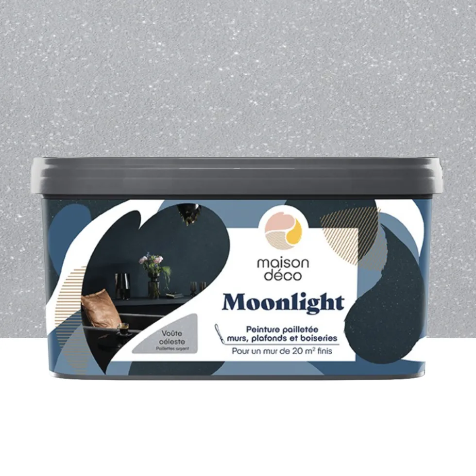 Peinture mate pailletée MAISON DÉCO Moonlight Voûte céleste