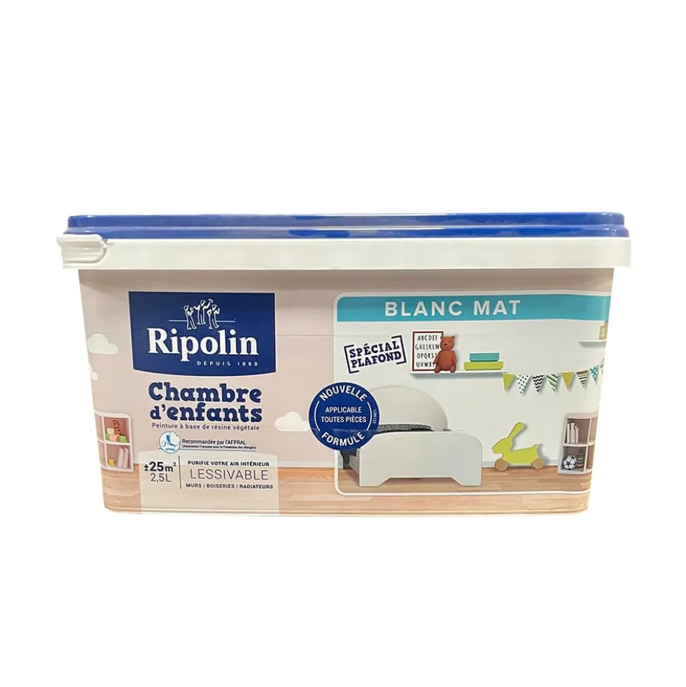 Peinture mate RIPOLIN Chambre d'enfants Blanc