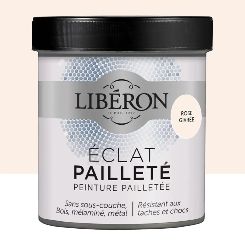 Peinture meuble Eclat Pailleté LIBERON Rose givré