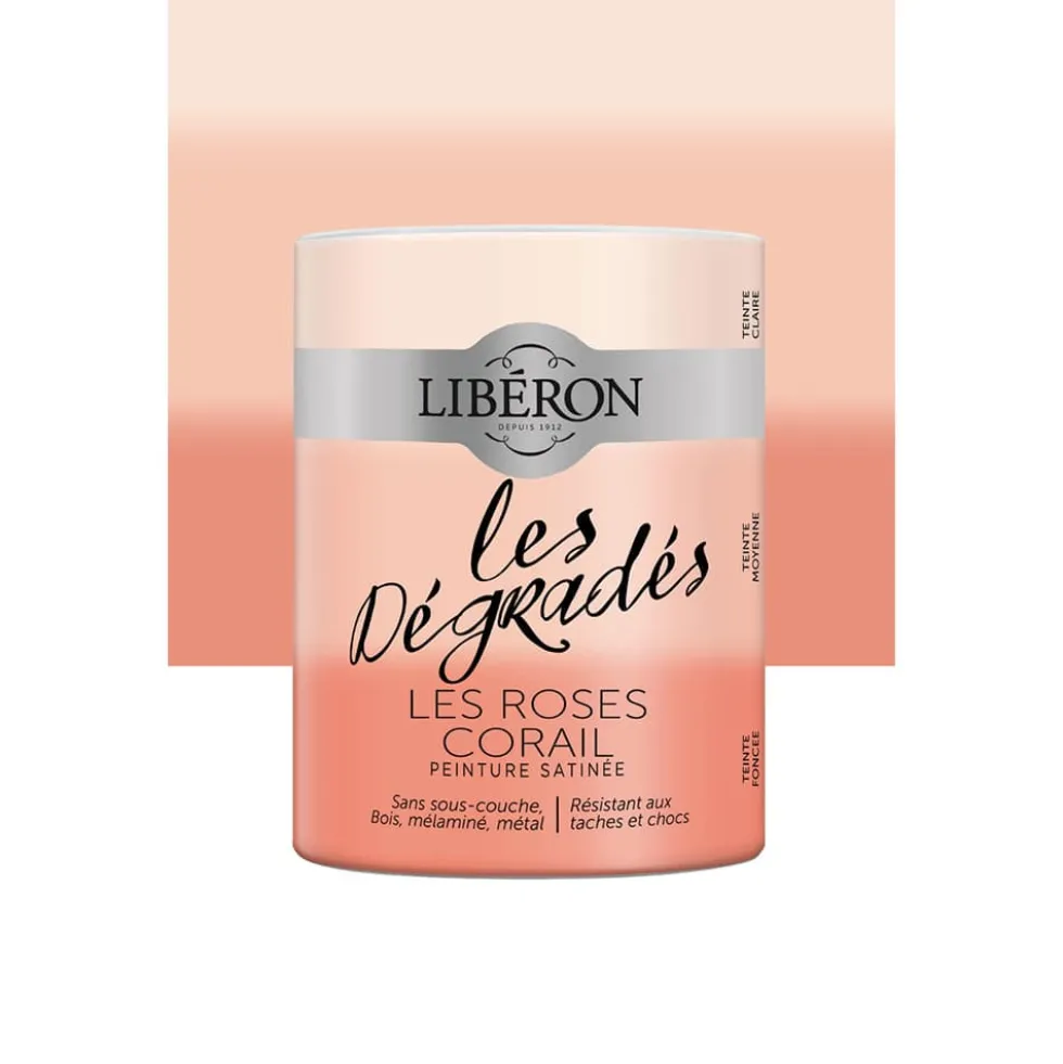Peinture meuble LIBÉRON "Les Dégradés" Les Roses Corail
