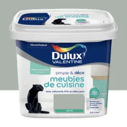 Peinture Meubles de cuisine Dulux Valentine Simple & Déco Vert amande