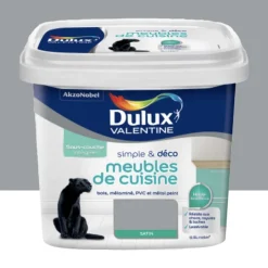 Peinture Meubles de cuisine Dulux Valentine Simple & Déco Gris city