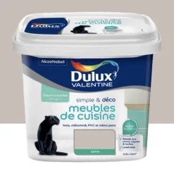 Peinture Meubles de cuisine Dulux Valentine Simple & Déco Sable gris