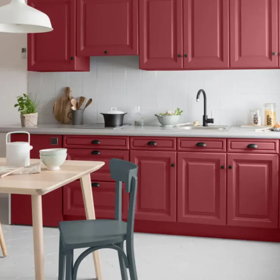 Peinture Multi-Matériaux Cuisine V33 Déco LAB Rouge Cerise Satin
