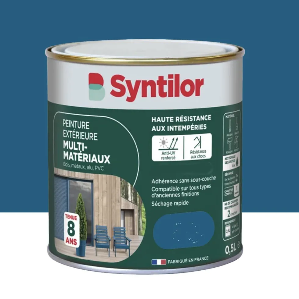 Peinture Multi-Matériaux Extérieure SYNTILOR Bleu capri