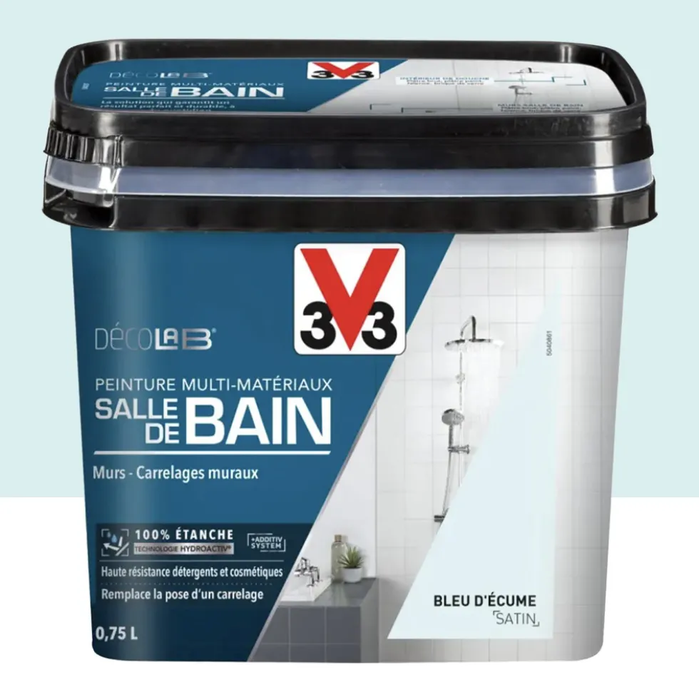 Peinture Multi-Matériaux Salle de bain V33 Deco Lab Bleu d'écume