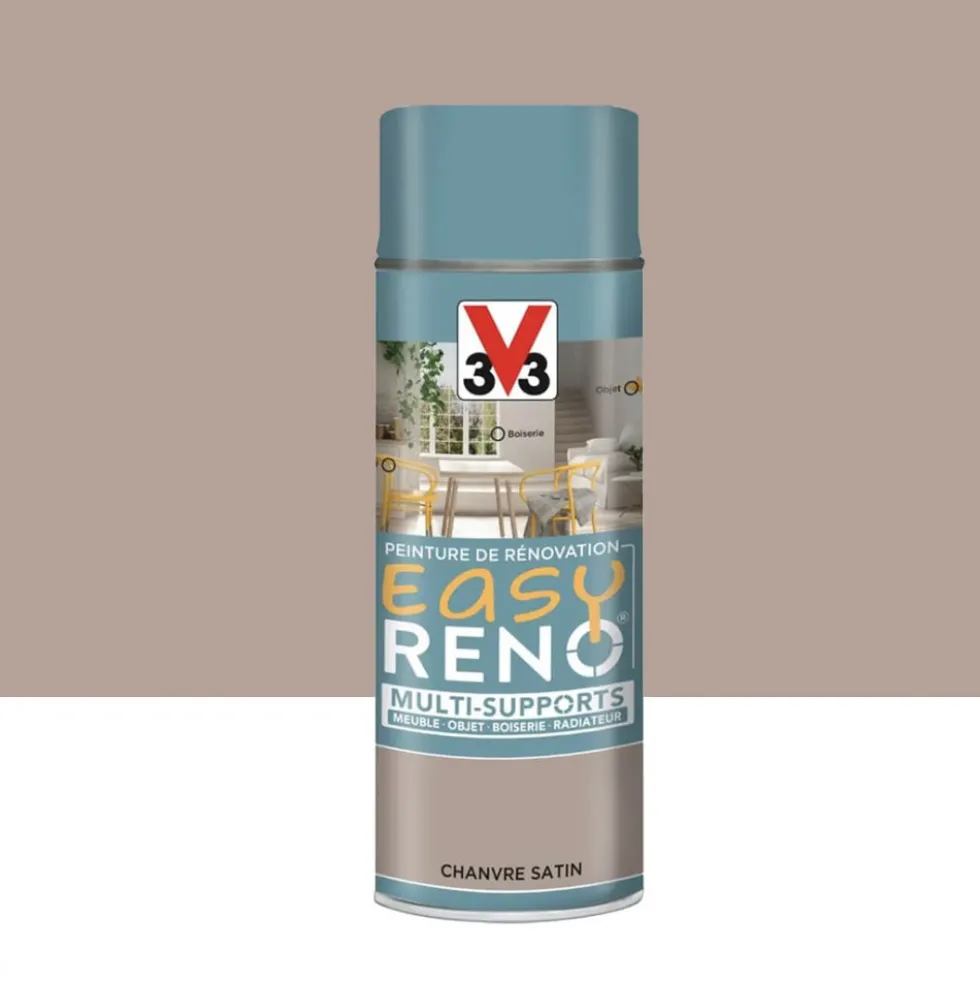 Peinture Multi-Supports Aérosol V33 Easy Réno Chanvre