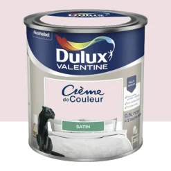 Peinture multi-supports Dulux Valentine Crème de Couleur Satin Bouton de rose