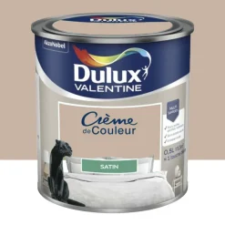 Peinture multi-supports Dulux Valentine Crème de Couleur Satin Rose de sables