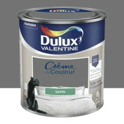 Peinture multi-supports Dulux Valentine Crème de Couleur Satin Pierre de lave