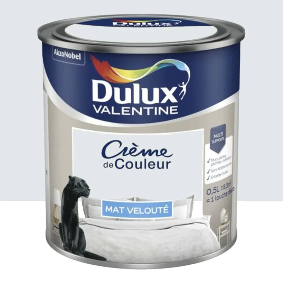 Peinture multi-supports Dulux Valentine Crème de Couleur Mat velouté Voile de brume