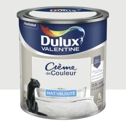 Peinture multi-supports Dulux Valentine Crème de Couleur Mat velouté Blanc Intense