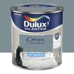 Peinture multi-supports Dulux Valentine Crème de Couleur Mat velouté Bleu gris