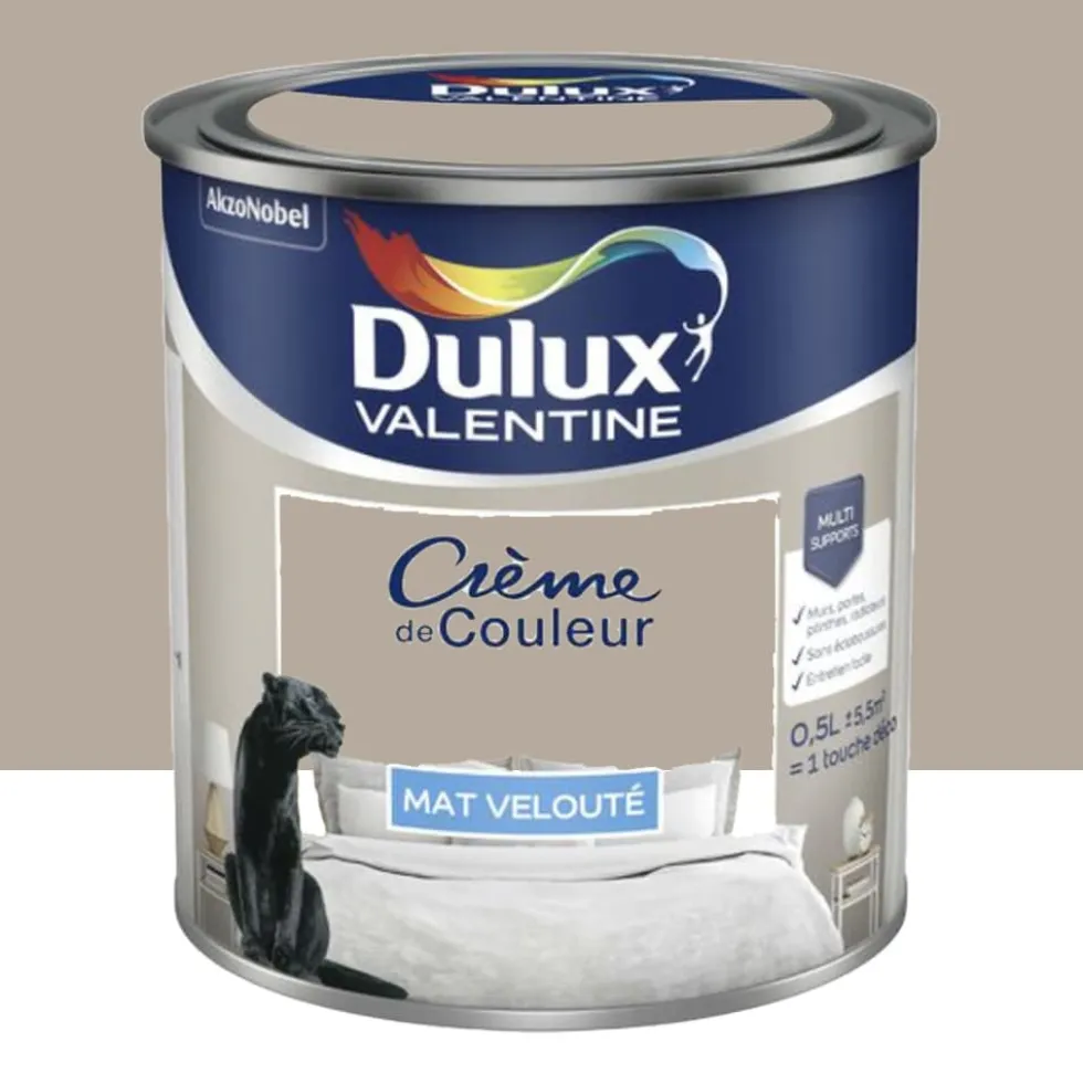 Peinture multi-supports Dulux Valentine Crème de Couleur Mat velouté Gazelle