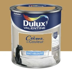 Peinture multi-supports Dulux Valentine Crème de Couleur Mat velouté Ocre dorée