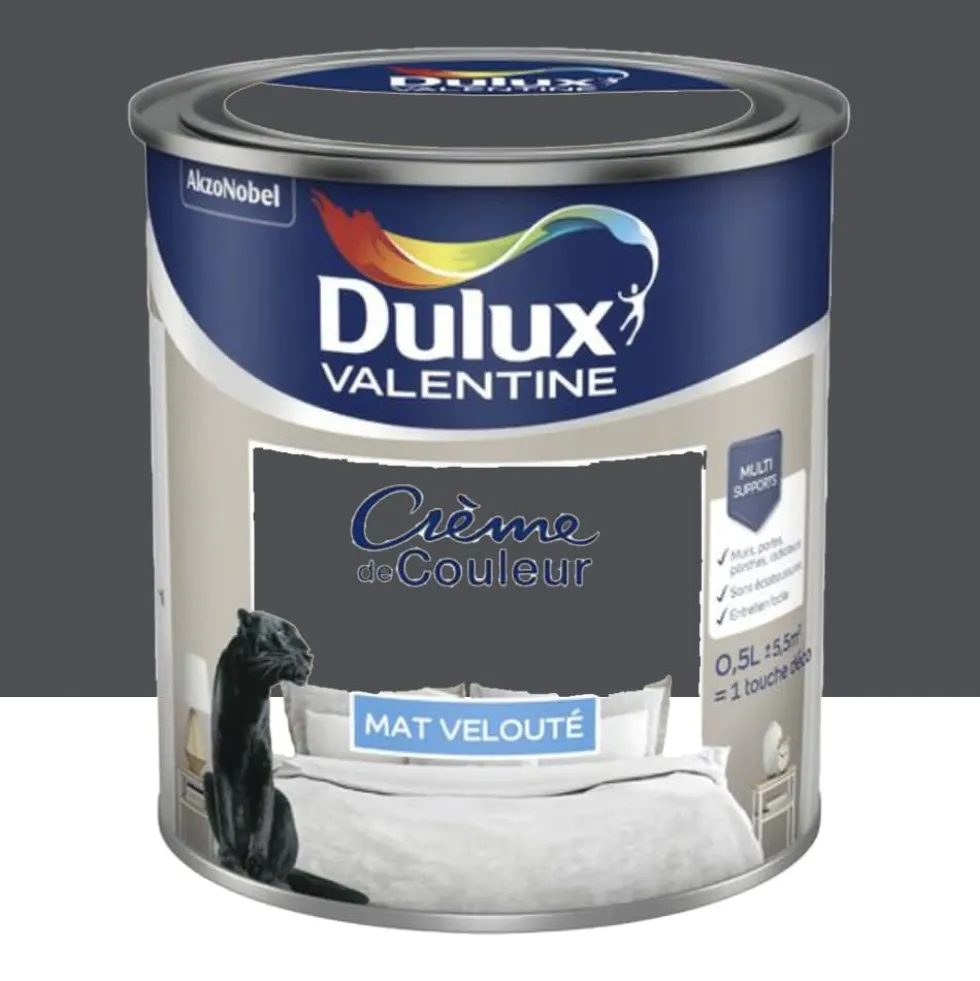 Peinture multi-supports Dulux Valentine Crème de Couleur Mat velouté Poivre