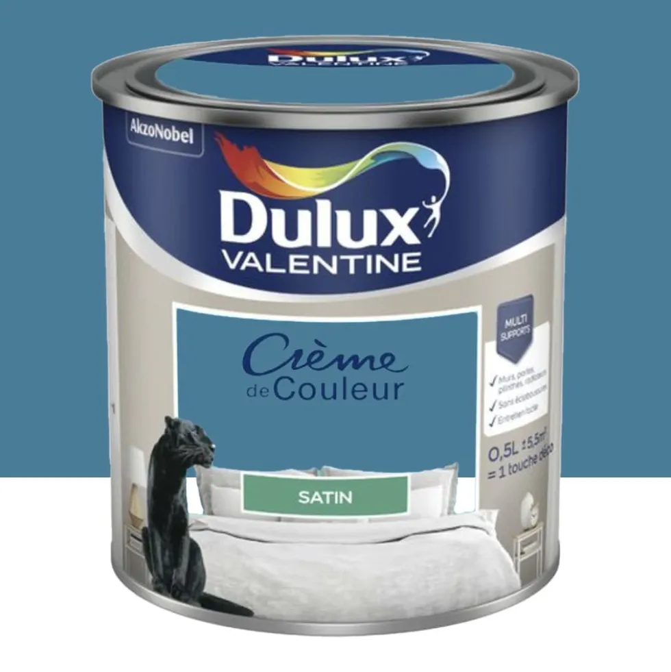 Peinture multi-supports Dulux Valentine Crème de Couleur Satin Marée haute