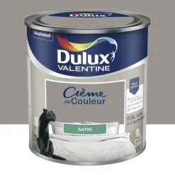Peinture multi-supports Dulux Valentine Crème de Couleur Satin Terre cendrée