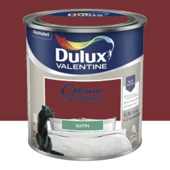 Peinture multi-supports Dulux Valentine Crème de Couleur Satin Rouge Glamour