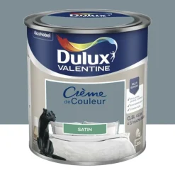 Peinture multi-supports Dulux Valentine Crème de Couleur Satin Bleu gris