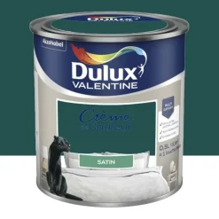 Peinture multi-supports Dulux Valentine Crème de Couleur Satin Emeraude