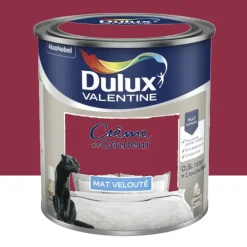 Peinture multi-supports Dulux Valentine Crème de Couleur Mat velouté Framboise