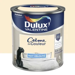 Peinture multi-supports Dulux Valentine Crème de Couleur Mat velouté Blanc Cassé