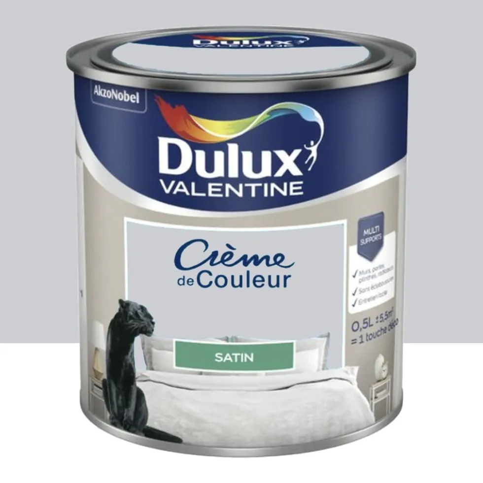 Peinture multi-supports Dulux Valentine Crème de Couleur Satin Hammam