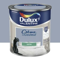 Peinture multi-supports Dulux Valentine Crème de Couleur Satin Lune cendrée