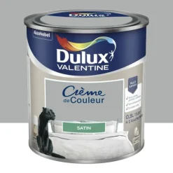 Peinture multi-supports Dulux Valentine Crème de Couleur Satin Gris alpaga