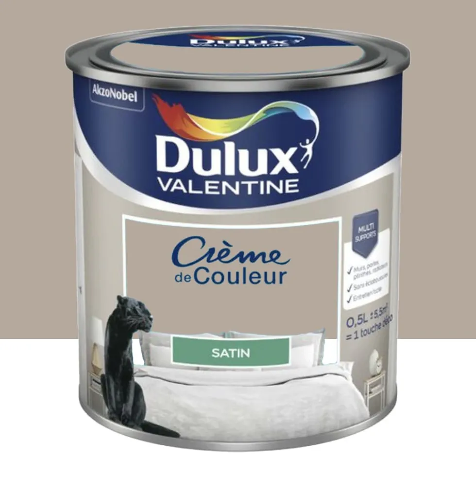 Peinture multi-supports Dulux Valentine Crème de Couleur Satin Gazelle