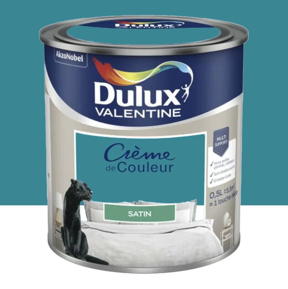 Peinture multi-supports Dulux Valentine Crème de Couleur Satin Acapulco
