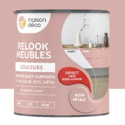 Peinture multi-supports Maison Déco Relook Meubles Les couleurs Satin Rose pétale