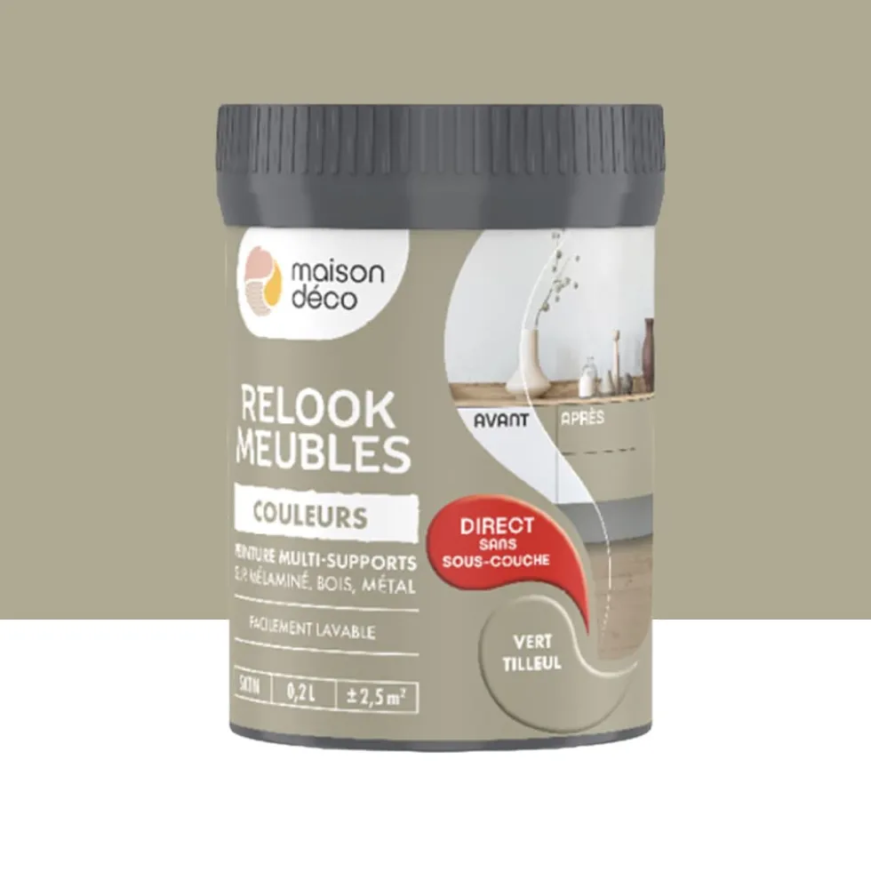 Peinture multi-supports Maison Déco Relook Meubles Les couleurs Satin Vert tilleul