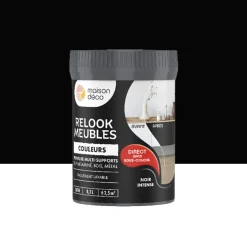 Peinture multi-supports Maison Déco Relook Meubles Les couleurs Satin Noir intense