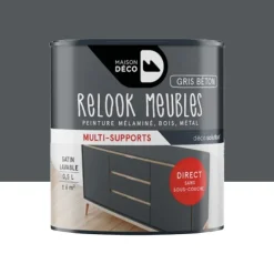 Peinture multi-supports Maison Déco Relook Meubles Satin Gris béton