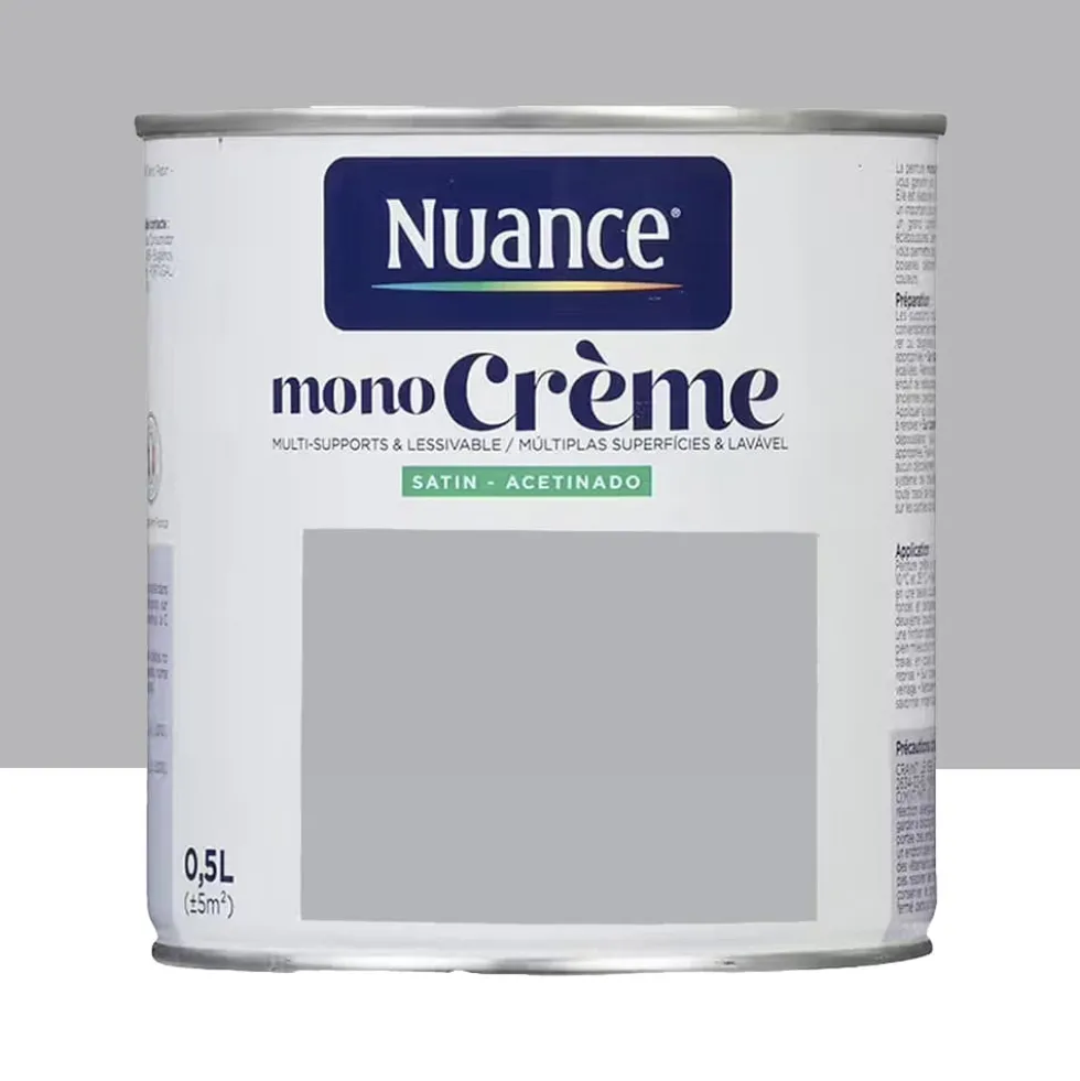 Peinture multi-supports NUANCE MonoCrème Satin Gris bouillis
