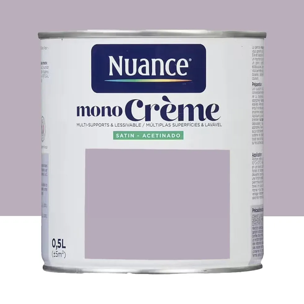 Peinture multi-supports NUANCE MonoCrème Satin AnéMauve