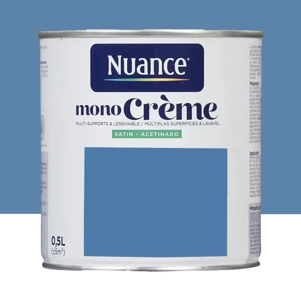 Peinture multi-supports NUANCE MonoCrème Satin Parbleu
