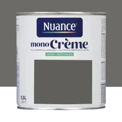 Peinture multi-supports NUANCE MonoCrème Satin Grise mine