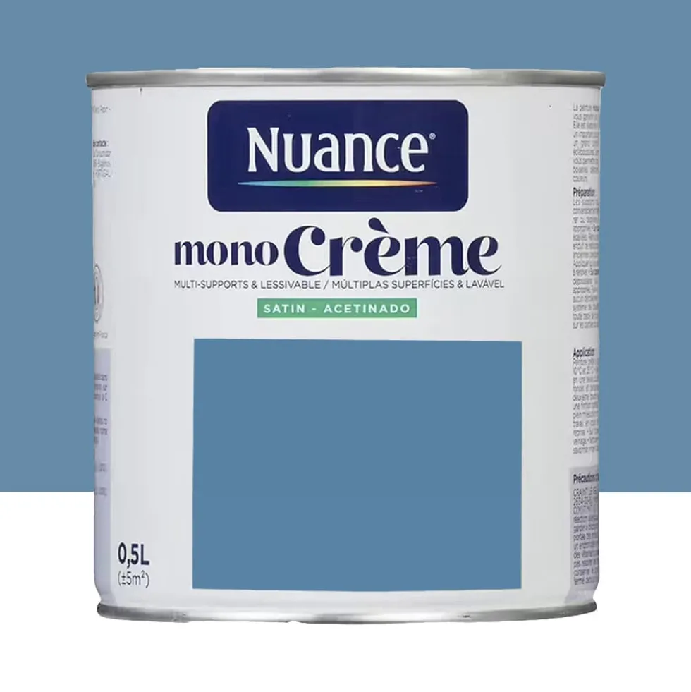 Peinture multi-supports NUANCE MonoCrème Satin Sacre bleu