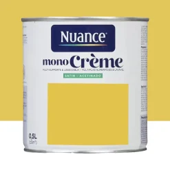 Peinture multi-supports NUANCE MonoCrème Satin Carton jaune