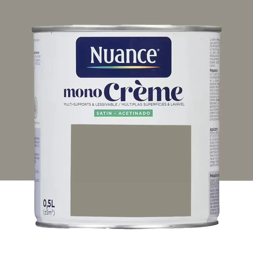 Peinture multi-supports NUANCE MonoCrème Satin Mage gris