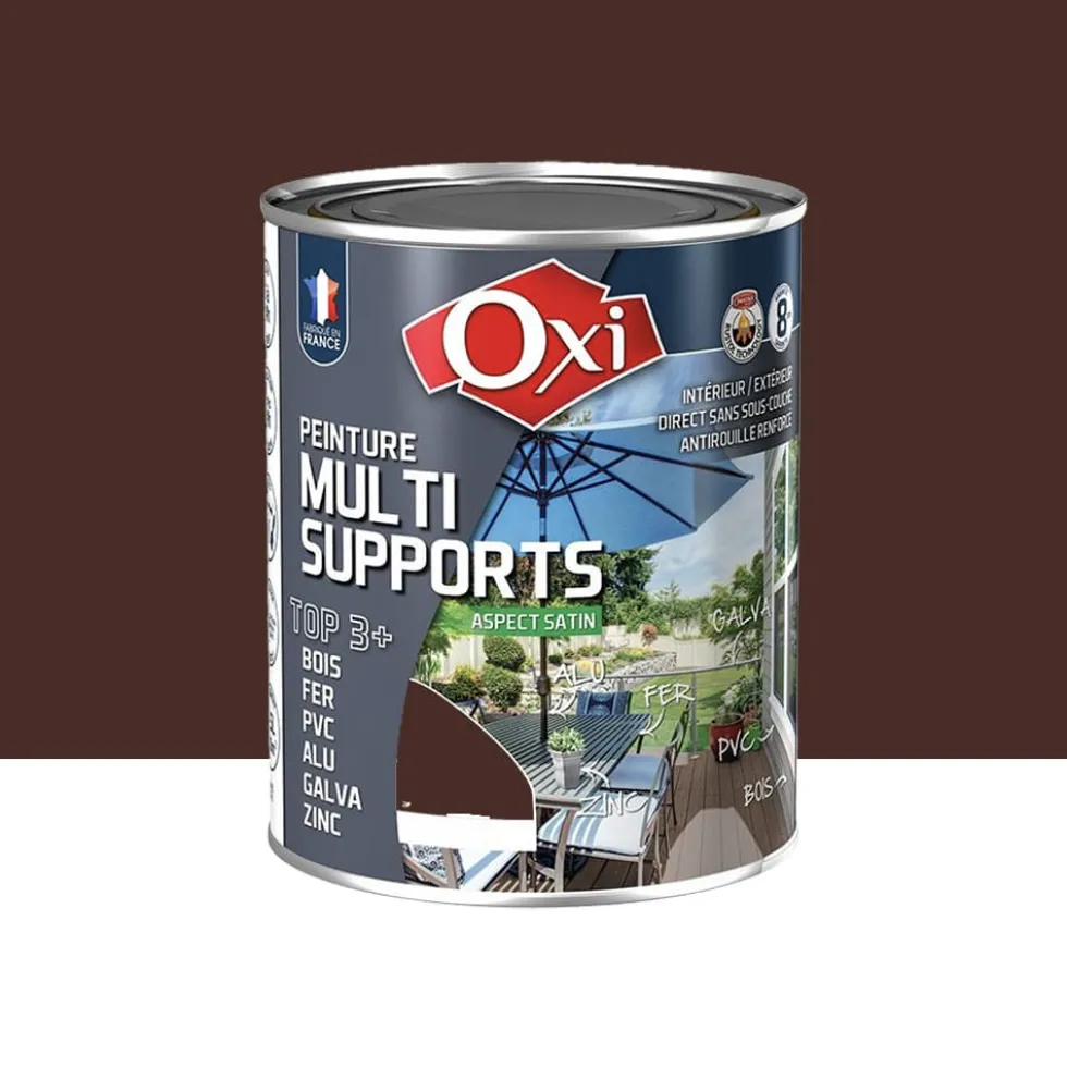 Peinture Multi-Supports Top3+ OXI Brun Satin