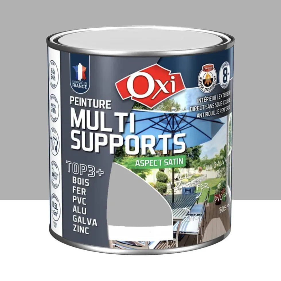 Peinture Multi-Supports Top3+ OXI Aluminium Satin