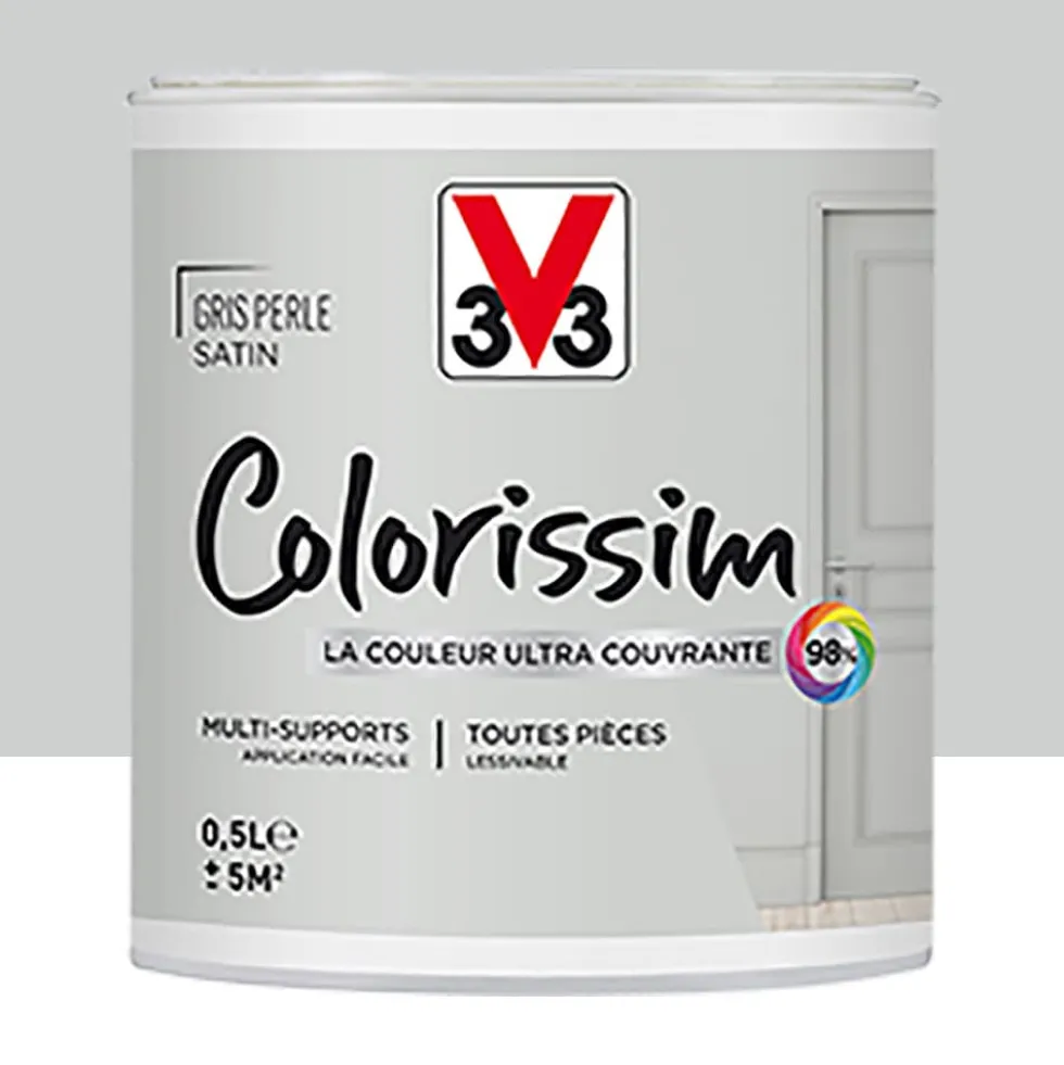 Peinture Multi-supports V33 Colorissim Satin Gris perle