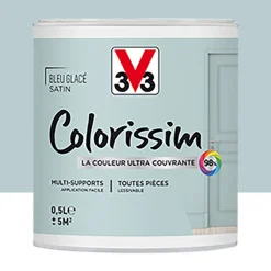 Peinture Multi-supports V33 Colorissim Satin Bleu glacé